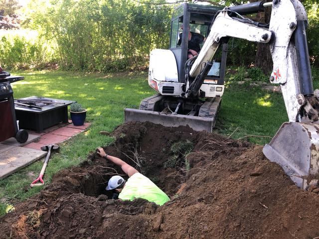 Digging the Trench for the Earth Anchor