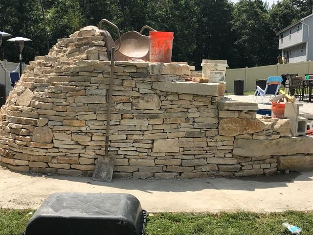 Beautiful Stone Waterfall Construction