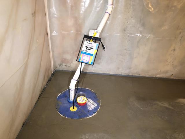 The SuperSump Pump is installed in the corner of the basement where the lesser amount of water enters the basement.