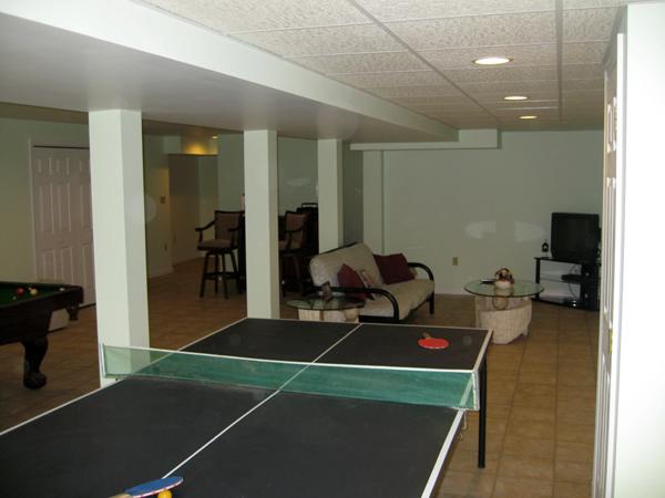 The other half of the finished basement. The games area! 