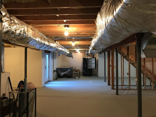 Before Total Basement Finishing Transformation