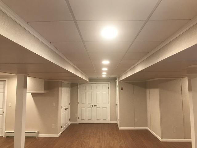 A nice, insulated ceiling ties together the entire basement. Not only does this product look great, but unwanted air will not be able to flow through.