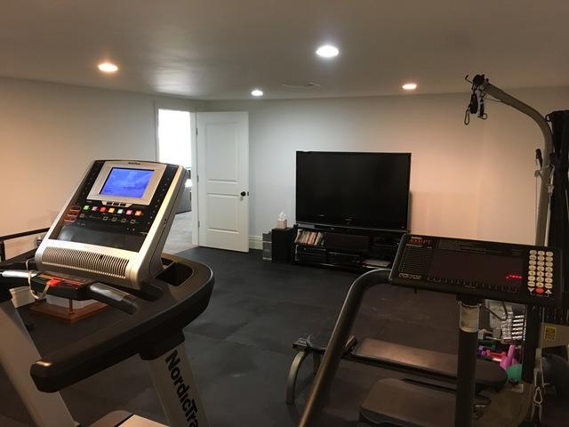 Basement Theater & Game Room Gym