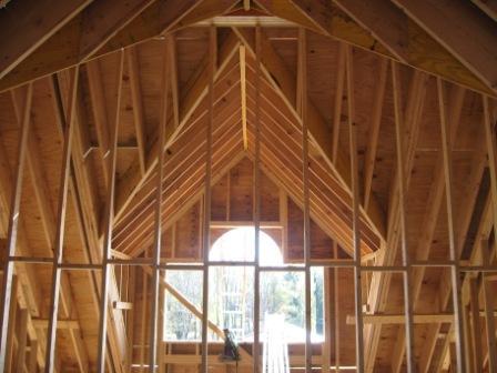 Interior framing of this home.