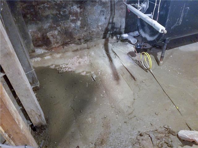 Low point of the basement.