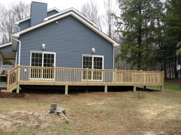 Another angle of the complete wrap around deck/porch.