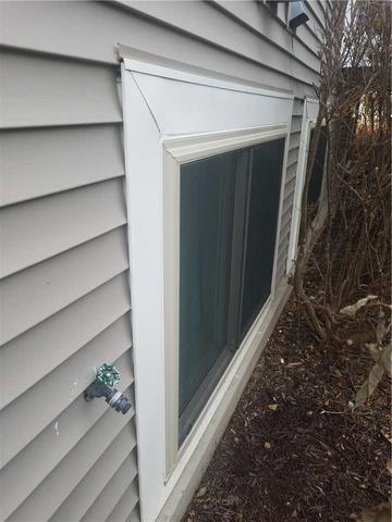 These windows allow for lots of natural light to enter the basement space.