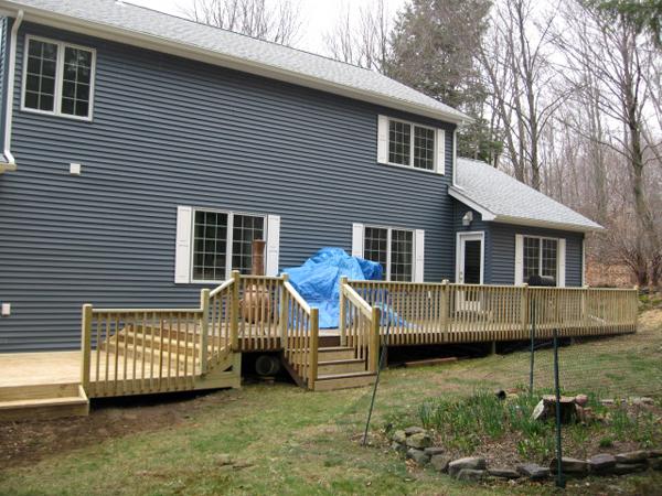 Another angle of the complete wrap around deck/porch.