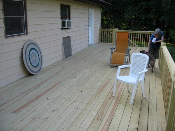 A deck view of the finished project.