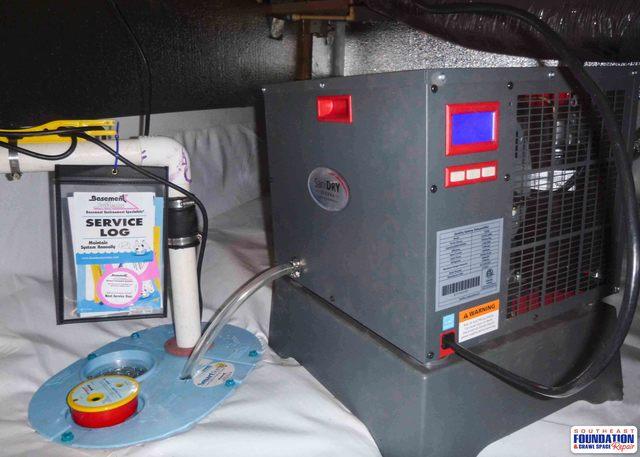 Equipment in crawlspace