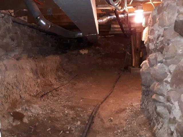 Musty and Damp Crawl Space