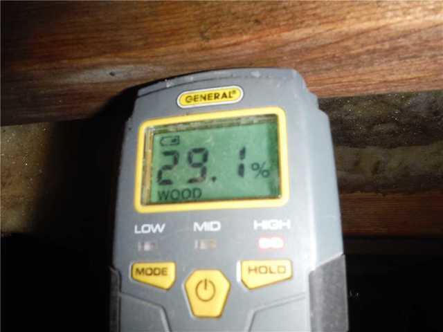 High levels of humidity in wood such as this are bound to cause damage in the home. Wood expands, weakens and begins to deteriorate at humidity levels such as these found in Georgetown, DE.