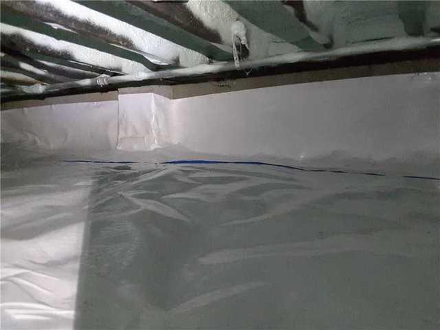 CleanSpace liner was used to cover the earth and wrap the piers in the crawl space.