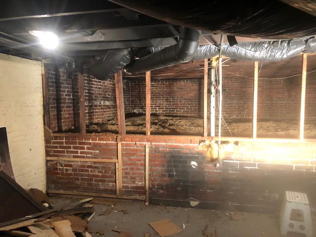 Here you can see that the crawl space opens into the basement. So whatever is happening in your crawl space, is happening in your basement up into your living space.