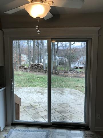 Replacement Windows Marvin Infinity Sliding Patio Door And Double Hung Slider Picture Window With Sdls Tempered Obscure Design Installation In Rockaway Nj Marvin Infinity Sliding Patio Door And, Infinity Sliding Patio Doors