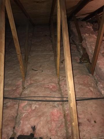 This is the old insulation that was in the home before this customer even moved in.