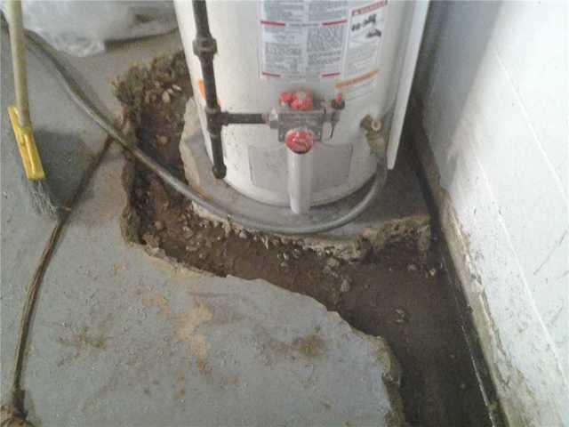Trench Drain Installation in Progress
