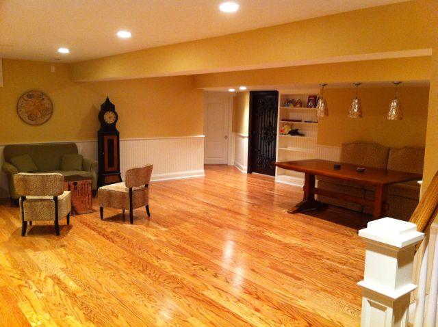 Custom lighting control in billiard room before pool table