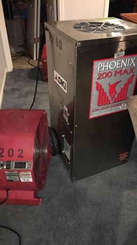 <p>On the job, drying equipment ready to be used for a home in Island Lake, IL&nbsp;</p>