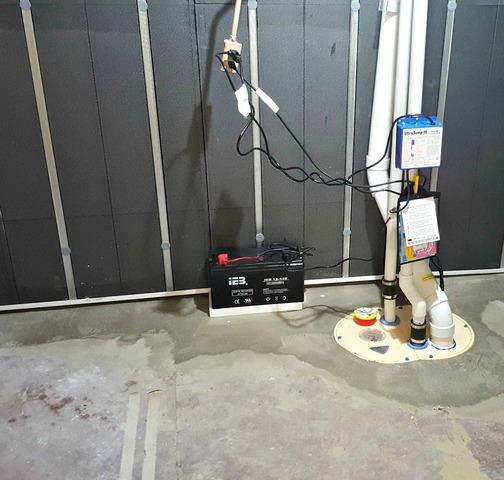 Our most reliable sump pump has been installed and the concrete has been replaced.