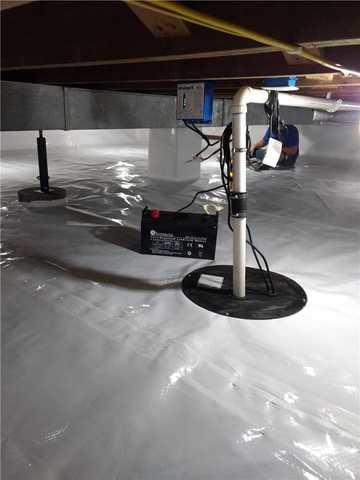 A Sump Pump will get all That Water out of the Crawl Space