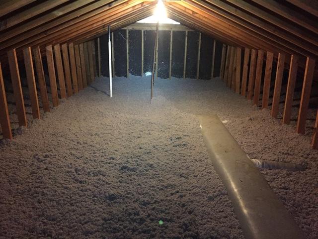 After Cellulose Insulation Install in Gloucester, VA Attic.