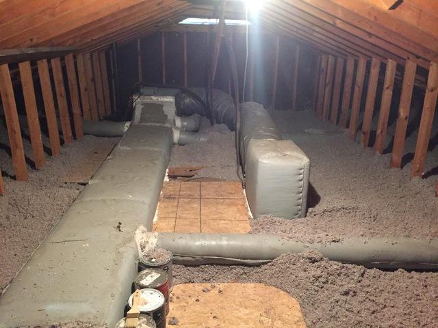 Cellulose Insulation and Air Sealing in Gloucester, VA Attic