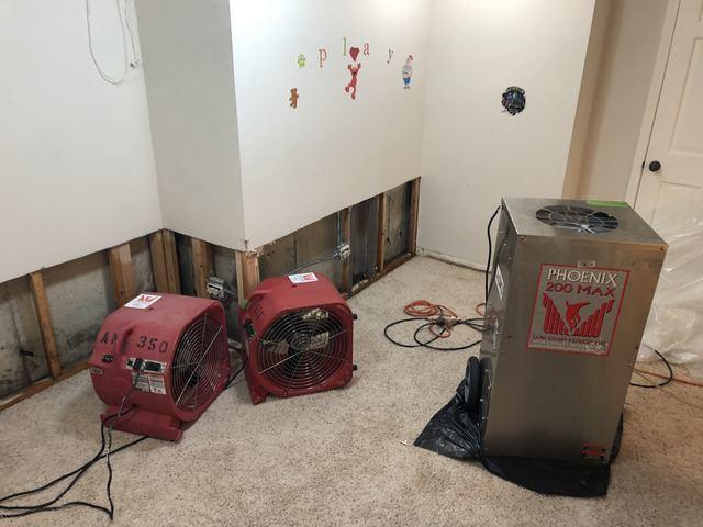 <p>Drying a basement in Long Grove, IL&nbsp;</p>