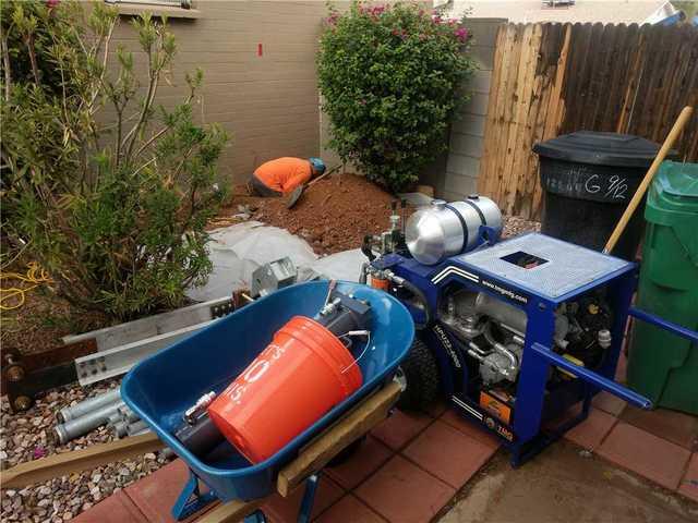 Digging holes and Preparing Equipment