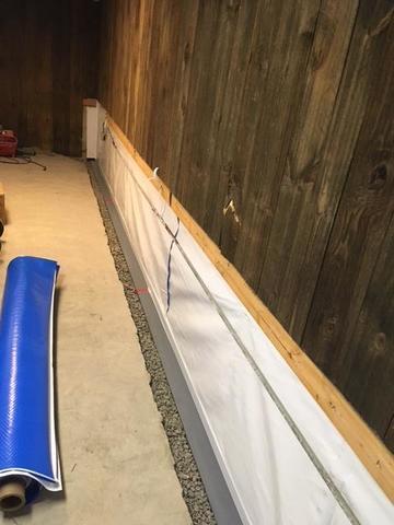 CleanSpace and WaterGuard - During Basement Waterproofing; Doswell, VA