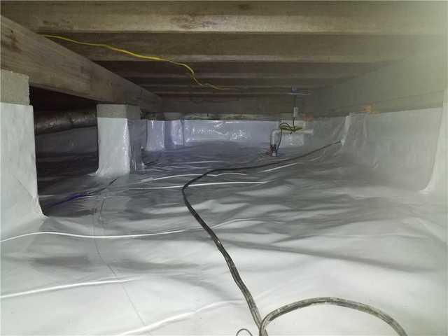 Lowcountry Basement Systems installed a Complete CleanSpace Encapsulation System to protect the crawl space from further moisture damage.