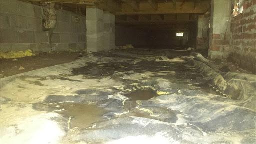 Standing water in crawl space