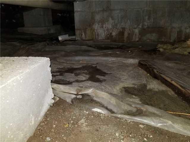 Standing water in crawl space