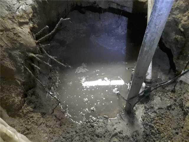 Hurricane Irma drenched the foundation of this home, nearly 5 inches of water is pictured in the crawl space.