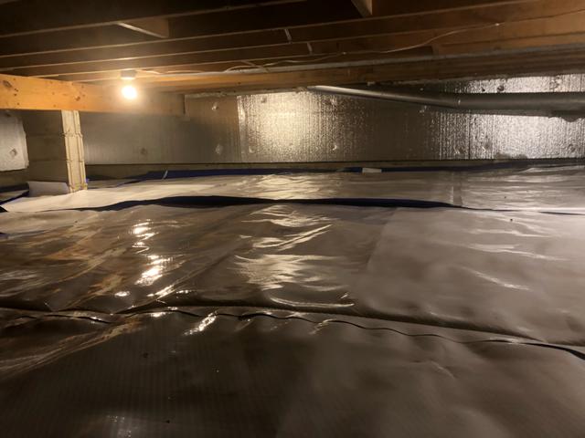 Beginning to Seal The Crawl Space