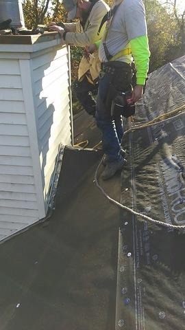 <p>It is not a building code to install ice/water shield around chimneys, skylights, pipe collars or where shingles butt up to siding. But this is My-Pros code for installing ice/water shield.</p>