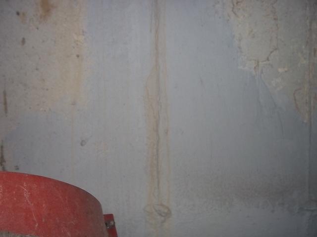 <p>The basement of this home in Eastford, CT had cracks in its foundation walls. These cracks rarely pose a threat to the foundation, but they can allow groundwater to leak into the basement. Staining on the wall in this photo shows how water entered the basement through the crack. We installed our FlexiSpan Foundation Crack Repair System to seal the wall and keep water out. Our unique sealant is a high-viscosity polyurethane polymer that will get deep into the crack and remain flexible to move with the wall's season shifts.</p>