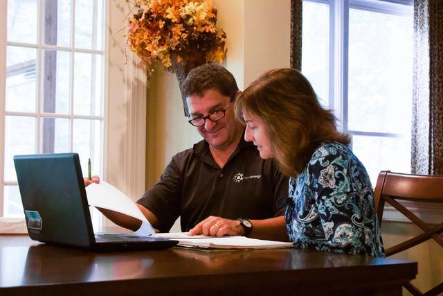 We enjoy throughly explaining the in home evaluation so our customers are aware of our process.