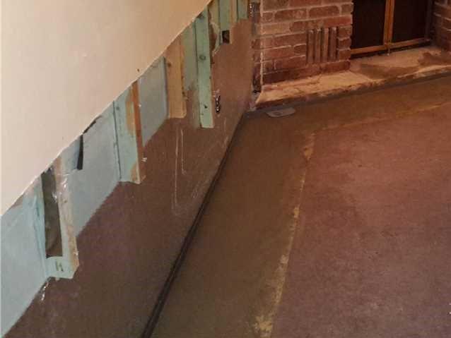 We removed the water damaged basement wall studs, these studs were then replaced with steel studs. We waterproofed the walls where the water entered.