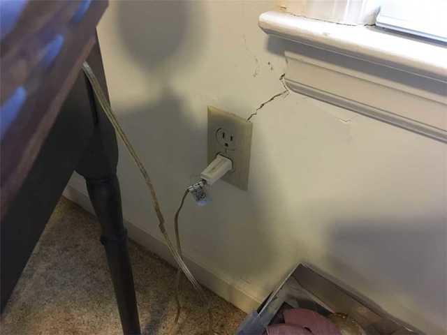 Inside wall cracks