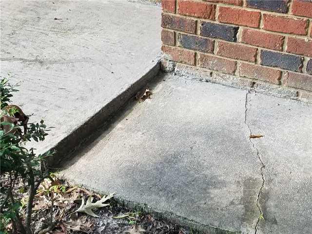 Cracked sidewalk