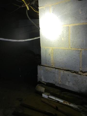 Crawl Space with block wall