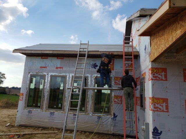 <p>Installing the Vented Soffit so the new roof can be installed.</p>
