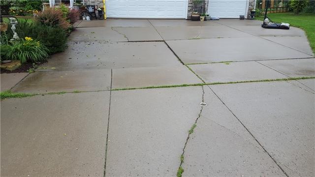 Sinking driveway prior to the service