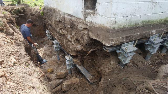 Installation of Helical Piers Complete