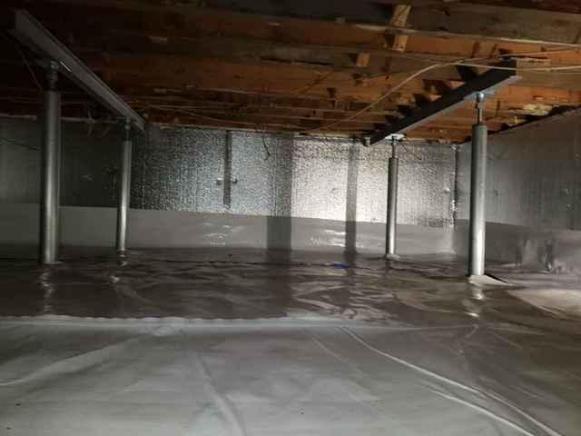 SilverGlo, CleanSpace and Supplemental Beams all pictured to keep this basement strong and healthy