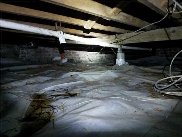 Standing water in crawl spaces