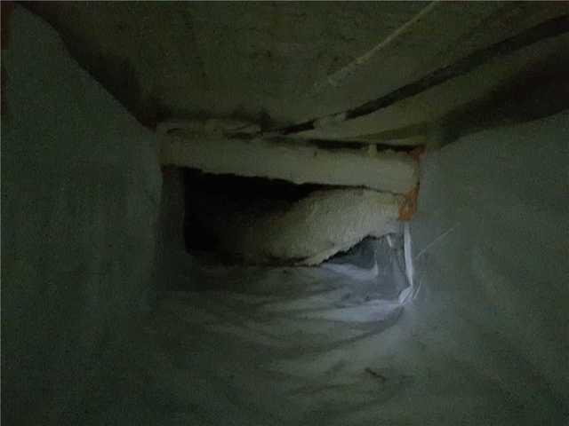 A Complete CleanSpace Encapsulation System was installed to protect the crawl space from moisture coming up from the earth.