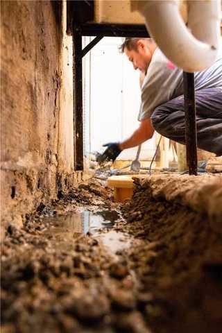 Water Absorbed in the Foundation