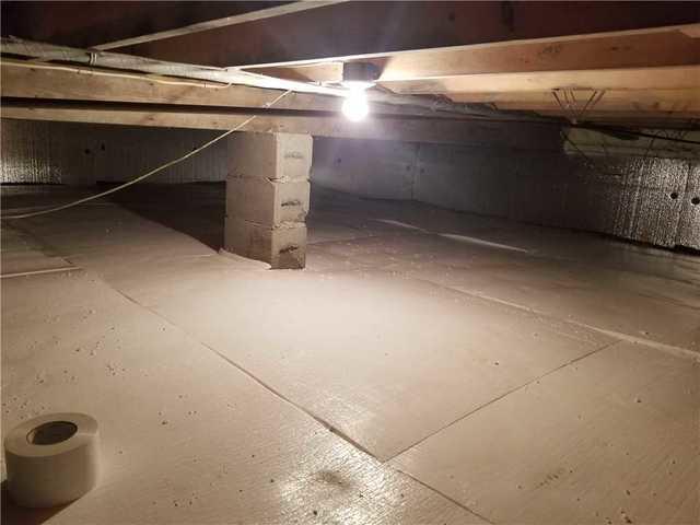 TerraBlock is our durable crawl space insulation and liner in one! This is a waterproof material that will not get damaged or grow mold from water seepage and moisture.